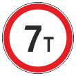 Дорожный знак 3.11 «Ограничение массы» (металл 0,8 мм, I типоразмер: диаметр 600 мм, С/О пленка: тип А коммерческая)